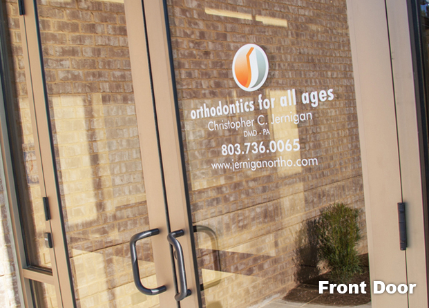 Jernigan Orthodontics office tour - Front door