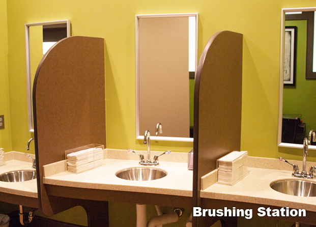 Jernigan Orthodontics office tour - Brushing station